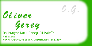 oliver gerey business card